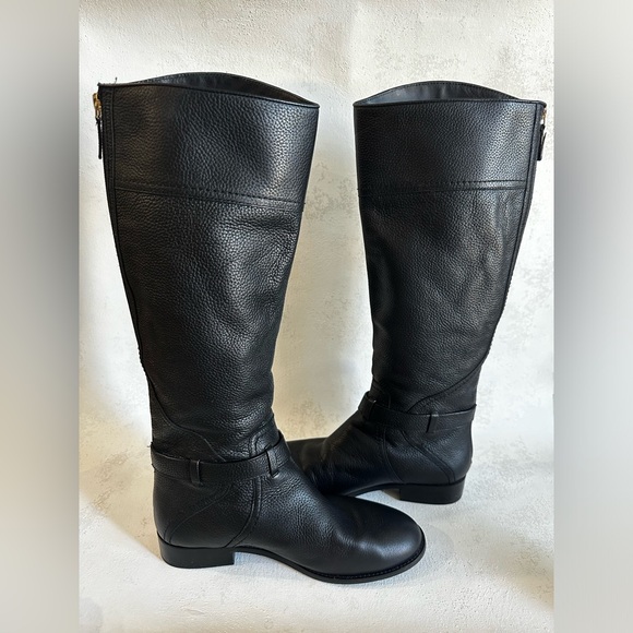 Tory Burch Black Leather Riding Boot - Picture 7 of 15